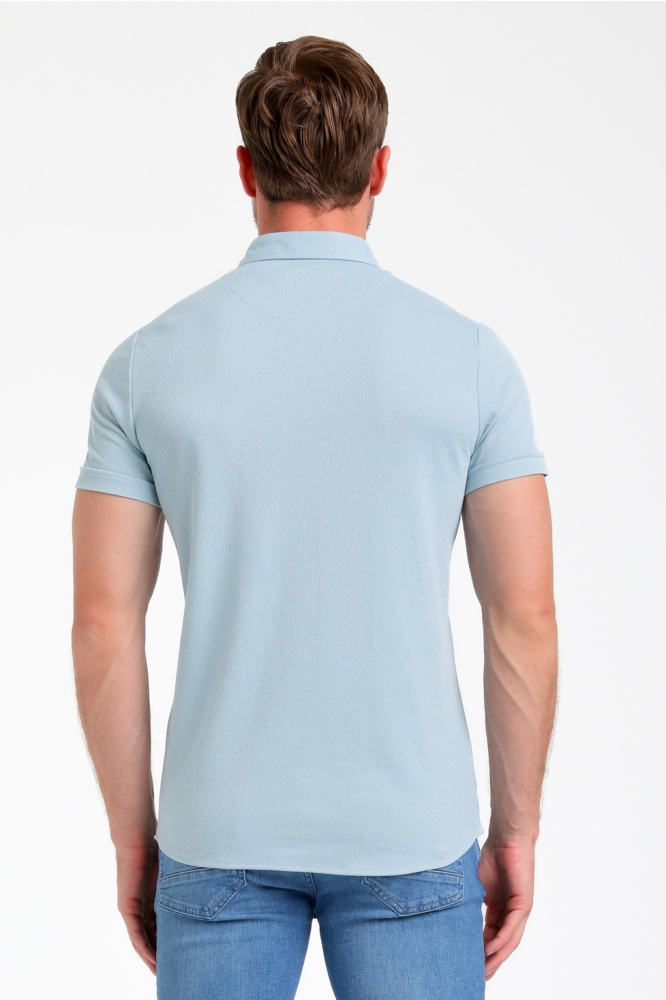 OVERHEMD MET STRUCTUUR 335532 4001 bright blue